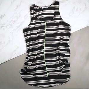 Striped Racer Back High Low Tank